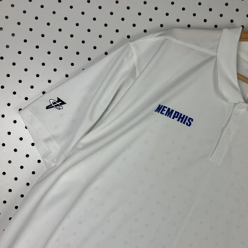 Nike 1 Cent Memphis Tigers Polo Shirt 3XL Penny Hardaway DriFit White Basketball